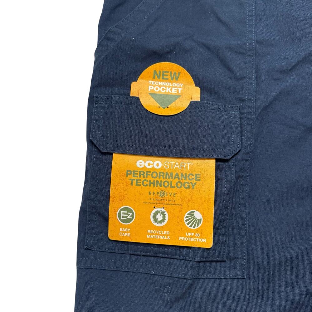 SAVANE *NEW* Hiking Shorts in Navy Blue Size 44 Mens Cotton Blend Cargo Pockets - Picture 3 of 8